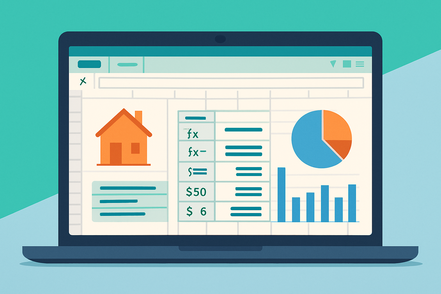 Exemple d’une feuille Excel illustrant un calcul complet de rentabilité d’un investissement locatif