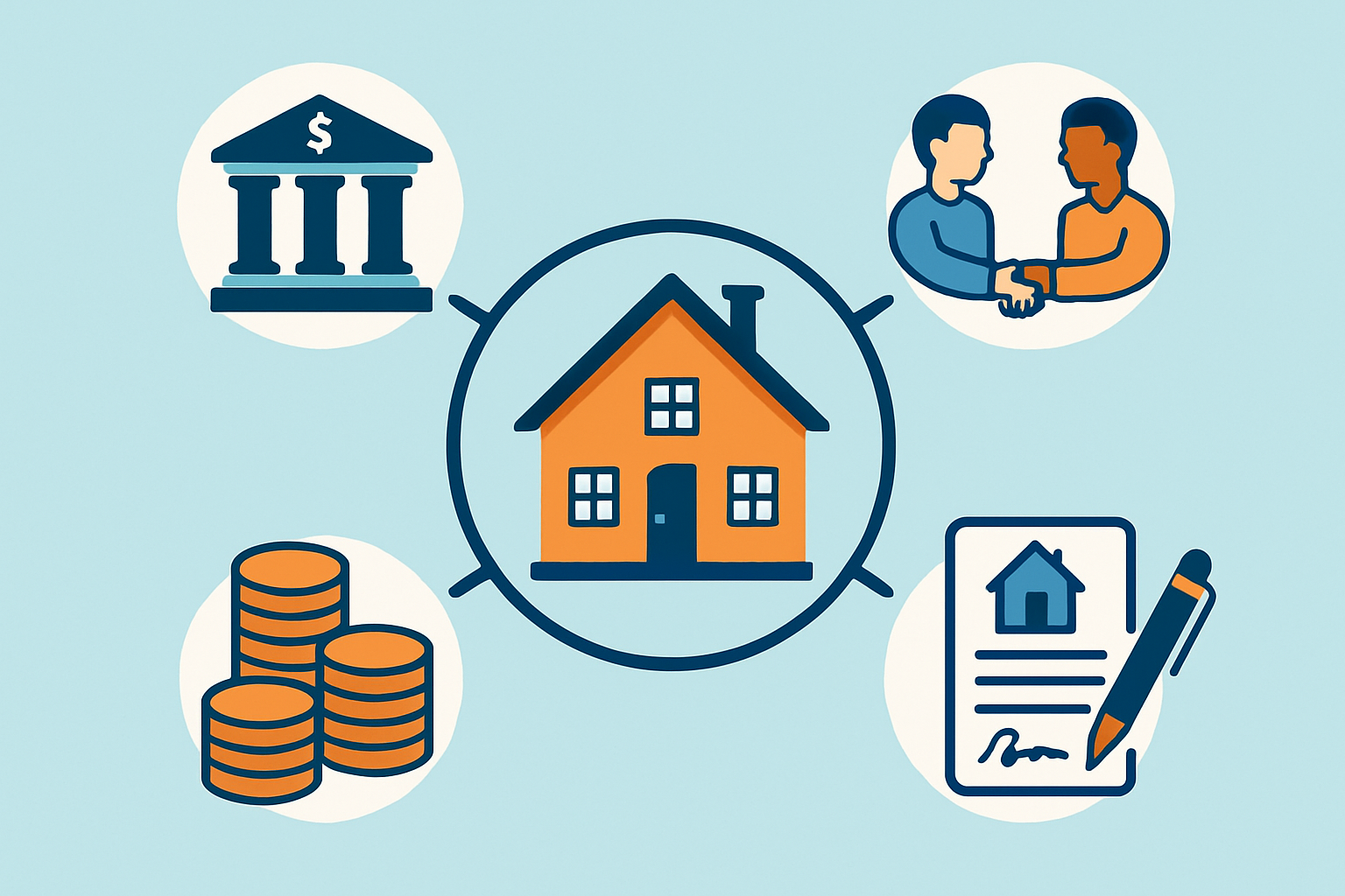 Schéma illustrant les principales stratégies d’investissement immobilier sans apport.