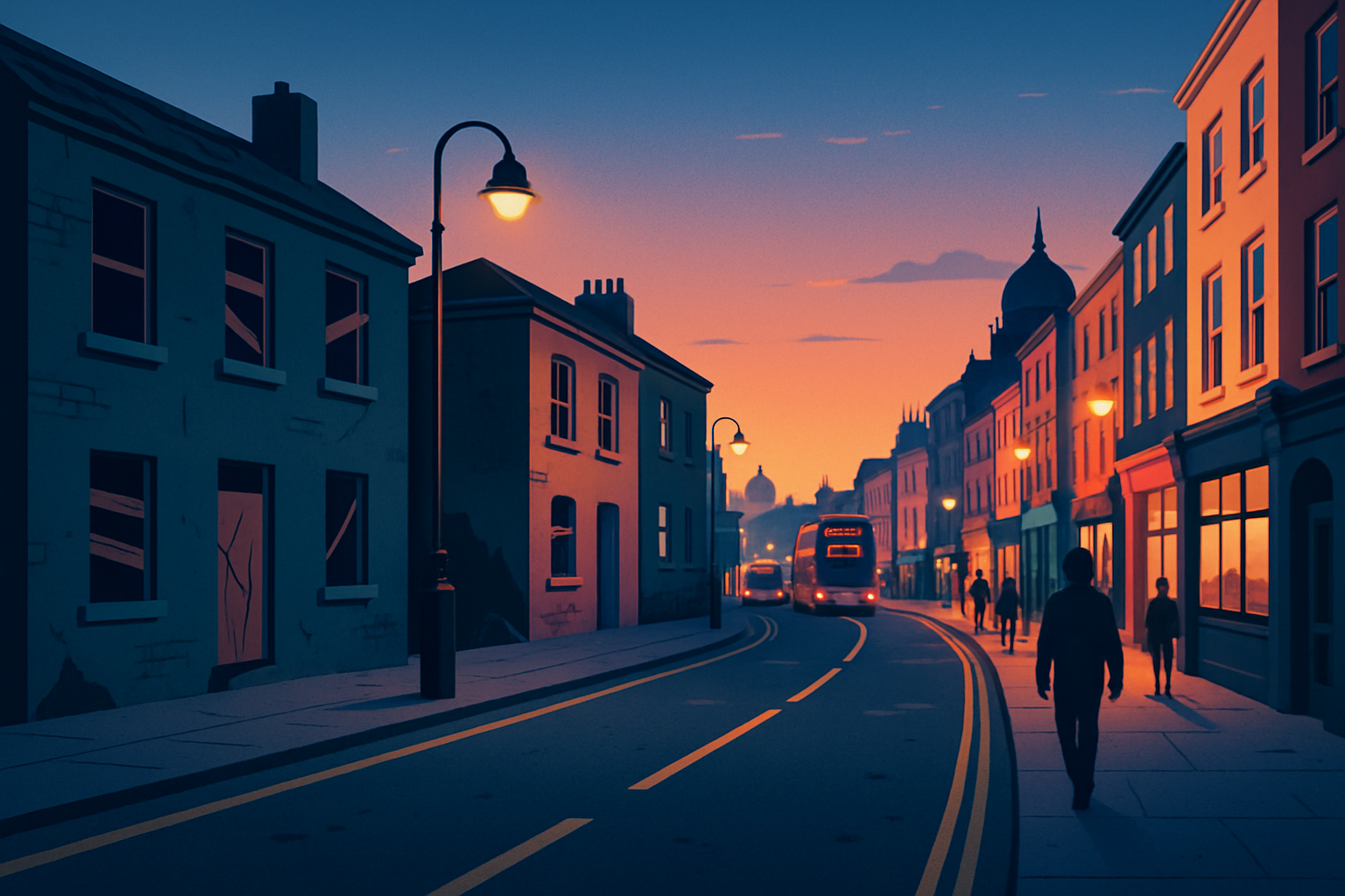 Contraste entre le centre animé de Dublin et ses quartiers sensibles à éviter.