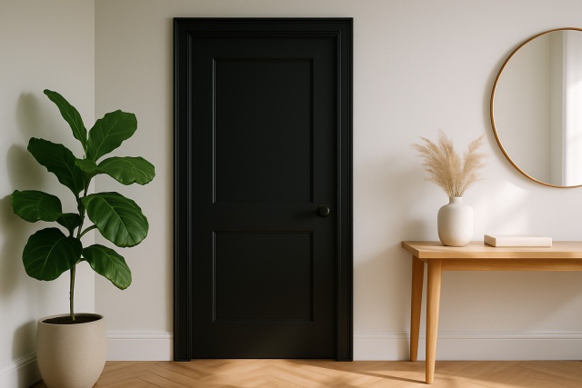 Peindre ses portes en noir sans traces