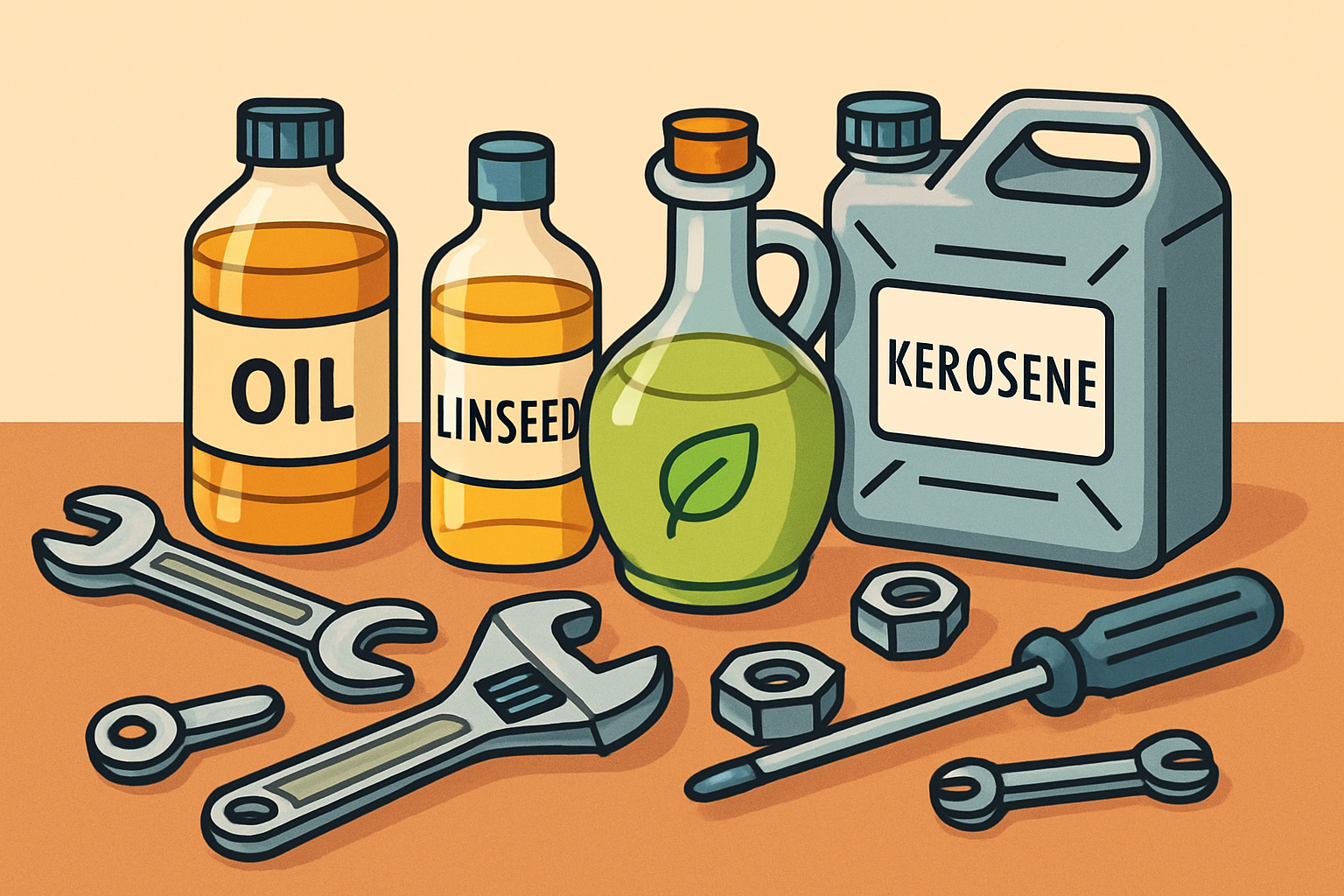 Sélection d'ingrédients naturels et domestiques pour la fabrication d'huile de trempe maison