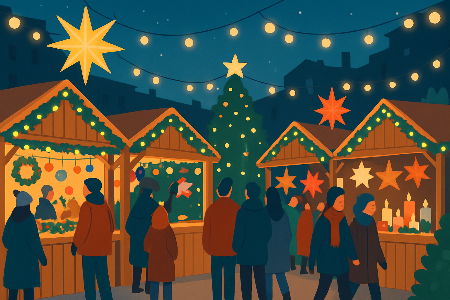 Le charme authentique du marché de Noël de Barcelone avec ses stands traditionnels et l'ambiance festive.