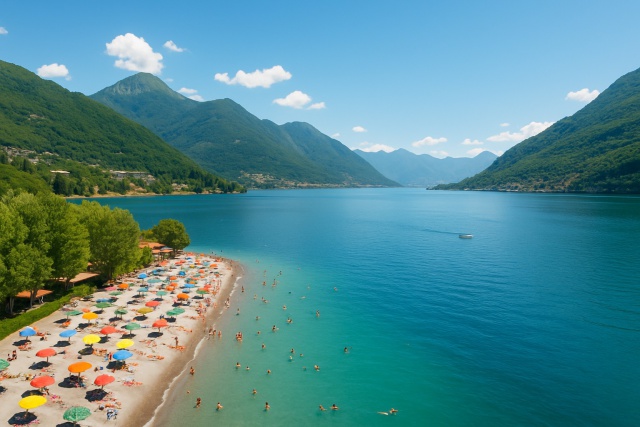 Où se baigner au lac de come quand il fait chaud?