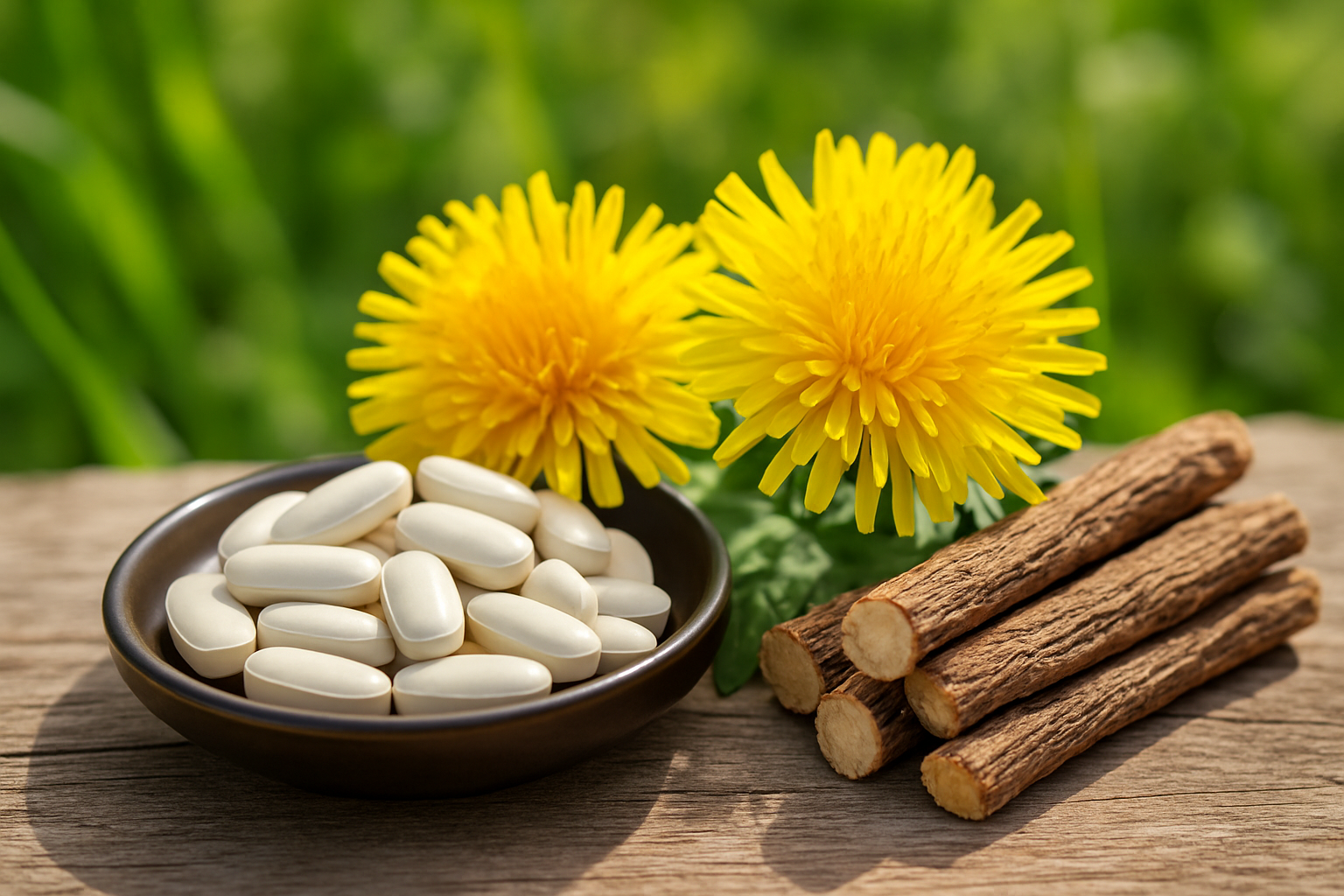 Illustration des anti-androgènes naturels clés : zinc, pissenlit et réglisse